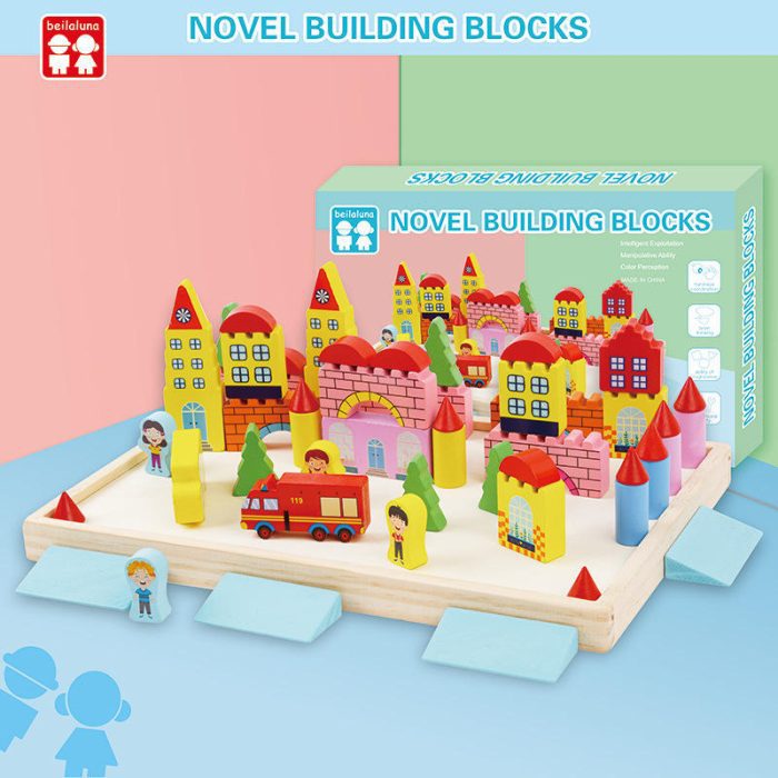 Wooden City Building Blocks - Image 7