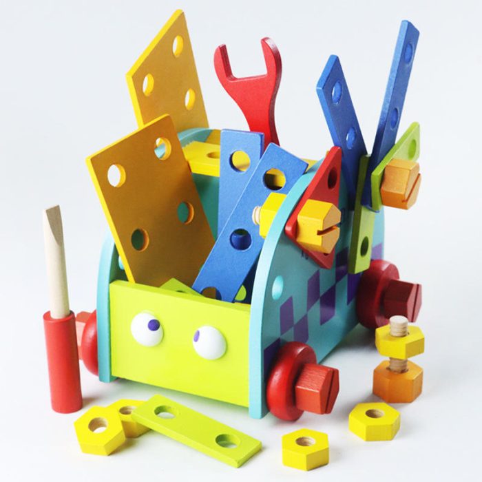 Wooden Construction Tool Box Set - Image 2