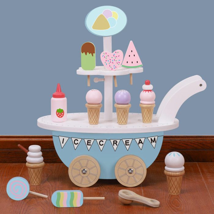 Wooden Ice Cream Cart - Image 3