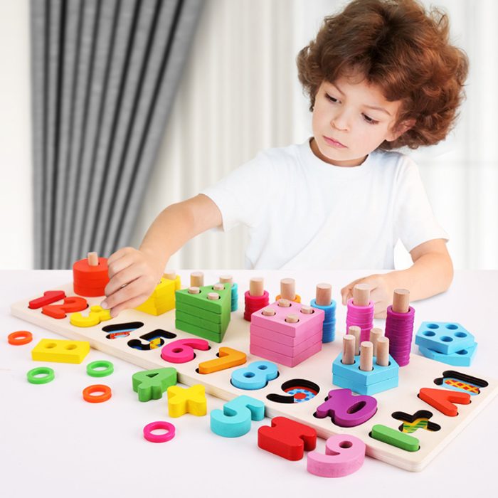 Wooden Montessori Numbers & Shapes Board - Image 5