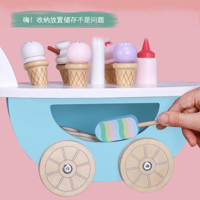 Wooden Ice Cream Cart - Image 4