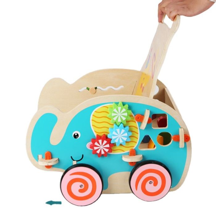 Wooden Elephant Baby Walker